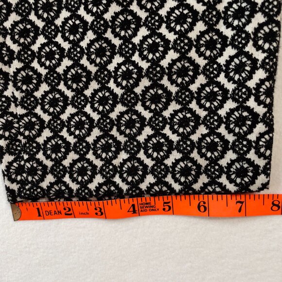 Lane Bryant Lena Patterned Ankle Pant Black White Wrinkle Resistant Knit Size 24 - Picture 12 of 14